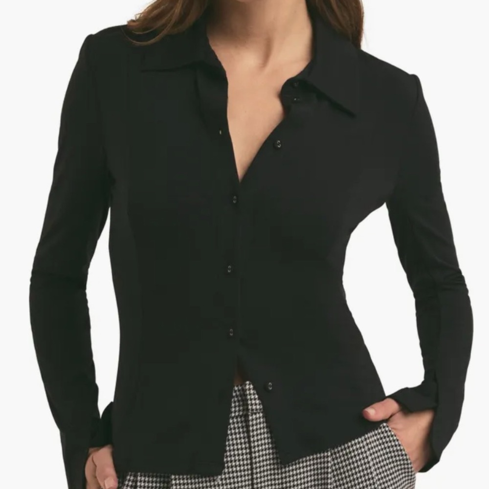 Favorite Daughter The Trinity Jersey Button-Up Shirt